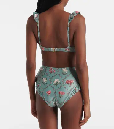 Agua by Agua Bendita Kiwi floral ruffled bikini top | Thumbnail 2 Agua by Agua Bendita Kiwi floral ruffled bikini top | Thumbnail 2