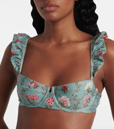 Agua by Agua Bendita Kiwi floral ruffled bikini top | Thumbnail 3 Agua by Agua Bendita Kiwi floral ruffled bikini top | Thumbnail 3