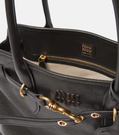 Miu Miu Aventure Medium leather tote bag | Thumbnail 2 Miu Miu Aventure Medium leather tote bag | Thumbnail 2