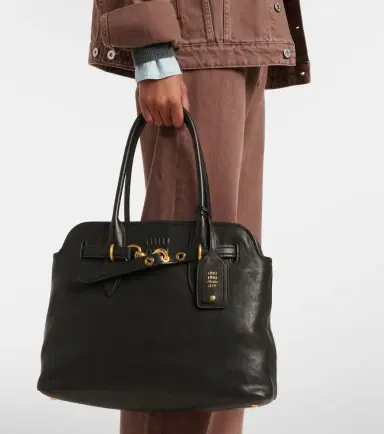Miu Miu Aventure Medium leather tote bag | Thumbnail 4 Miu Miu Aventure Medium leather tote bag | Thumbnail 4