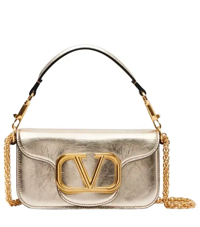 Locò Small metallic leather shoulder bag