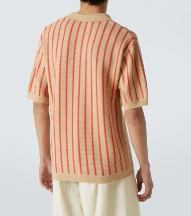 KING & TUCKFIELD Striped knitted wool bowling shirt | Thumbnail 5