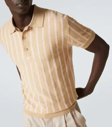 KING & TUCKFIELD Striped wool polo shirt | Thumbnail 4