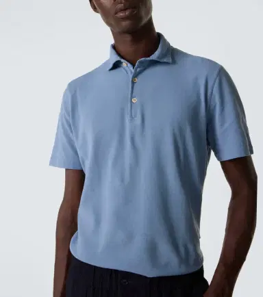 FEDELI Cotton piqué polo shirt | Thumbnail 4