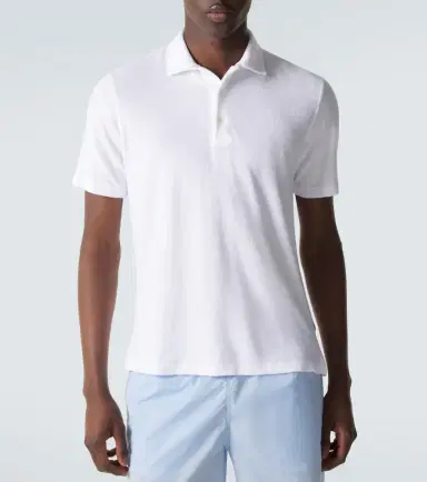 Fedeli Cotton terry polo shirt | Thumbnail 4