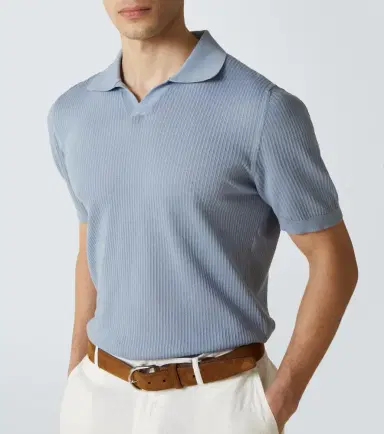 Fedeli Cotton piqué polo shirt | Thumbnail 4
