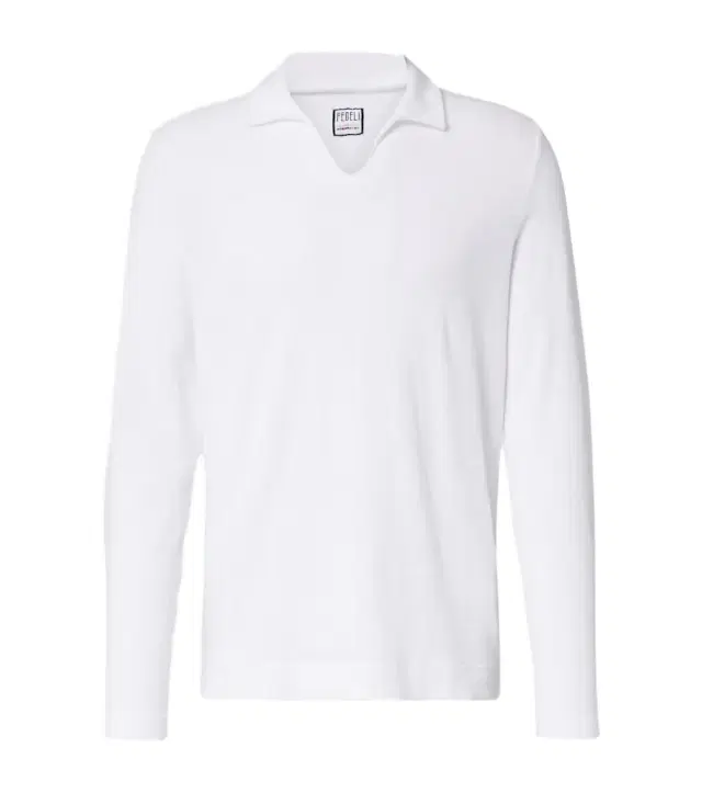 Cotton terry polo shirt