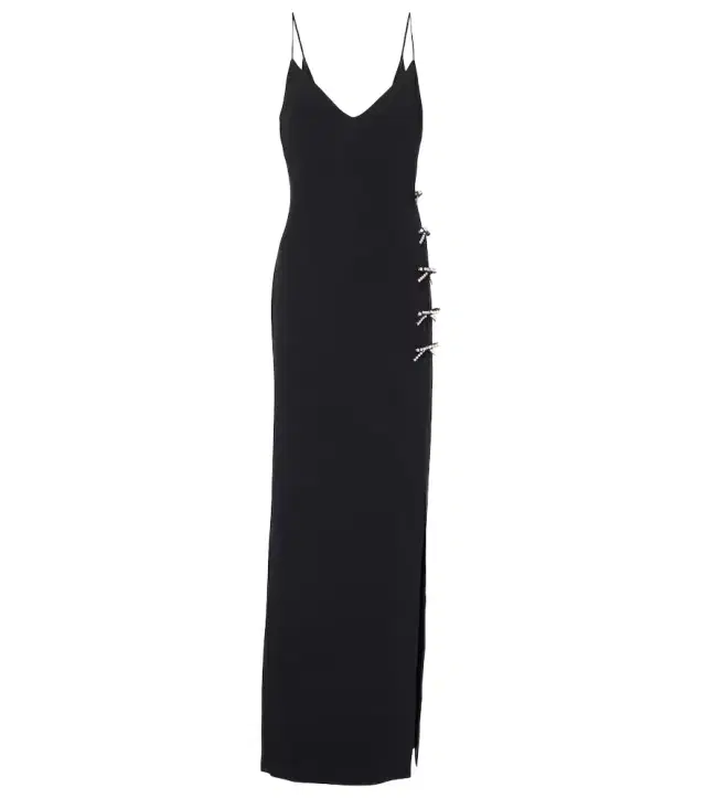Elie Saab Embellished bow-detail cady gown