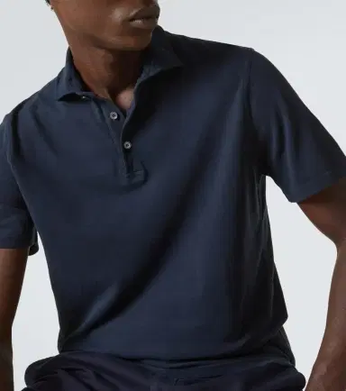 Fedeli Cotton piqué polo shirt | Thumbnail 3