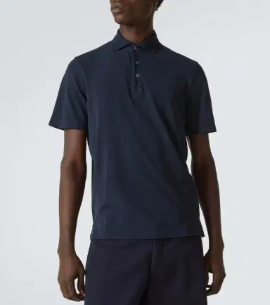 Fedeli Cotton piqué polo shirt | Thumbnail 4