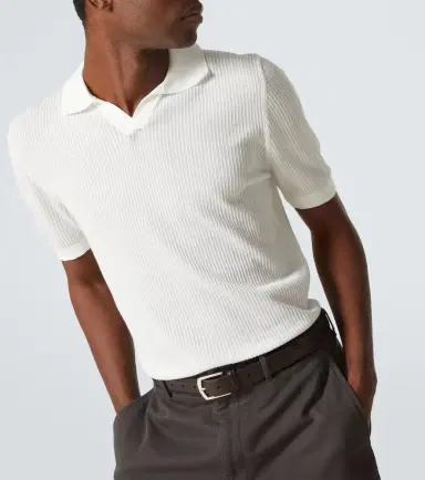 Fedeli Cotton piqué polo shirt | Thumbnail 2