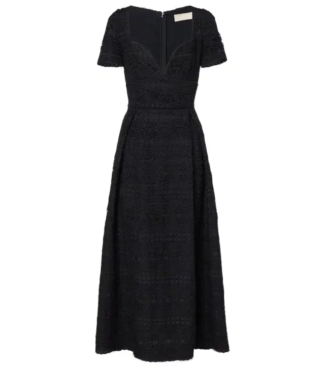 Elie Saab Macramé midi dress