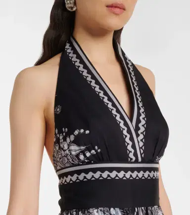 Elie Saab Printed silk chiffon maxi dress | Thumbnail 6