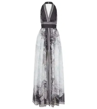 Elie Saab Printed silk chiffon maxi dress | Thumbnail 1