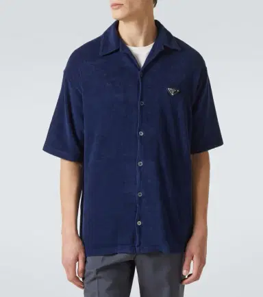 Prada Cotton terry bowling shirt | Thumbnail 5 Prada Cotton terry bowling shirt | Thumbnail 5