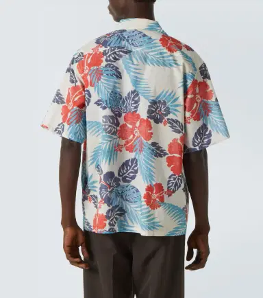 Prada Printed cotton bowling shirt | Thumbnail 2