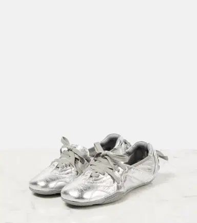 Acne Studios Metallic leather flats | Thumbnail 3 Acne Studios Metallic leather flats | Thumbnail 3