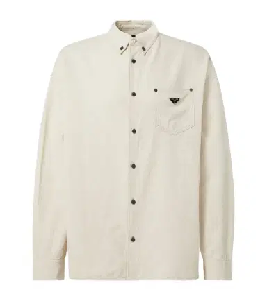 Prada Cotton and linen chambray shirt | Thumbnail 1