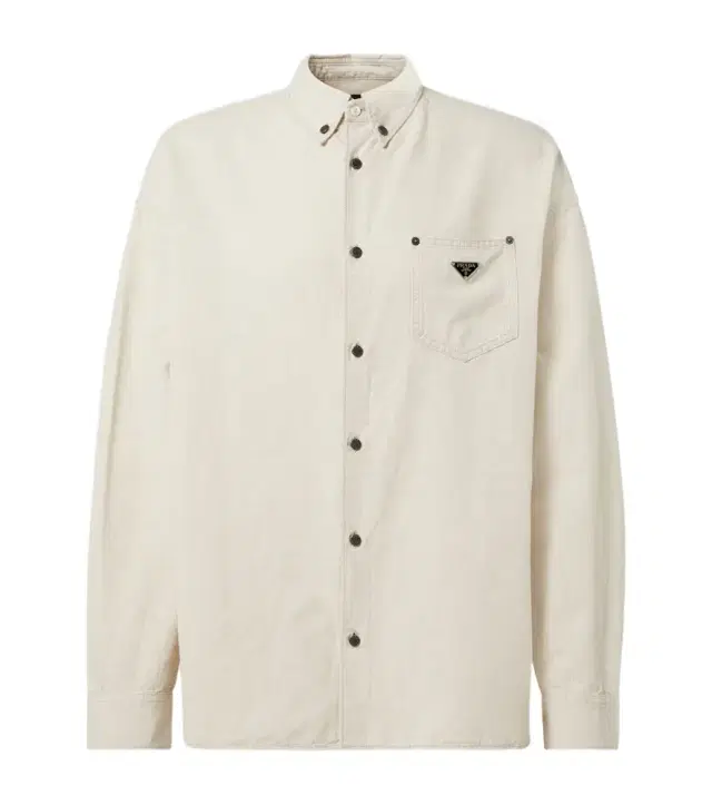 Cotton and linen chambray shirt