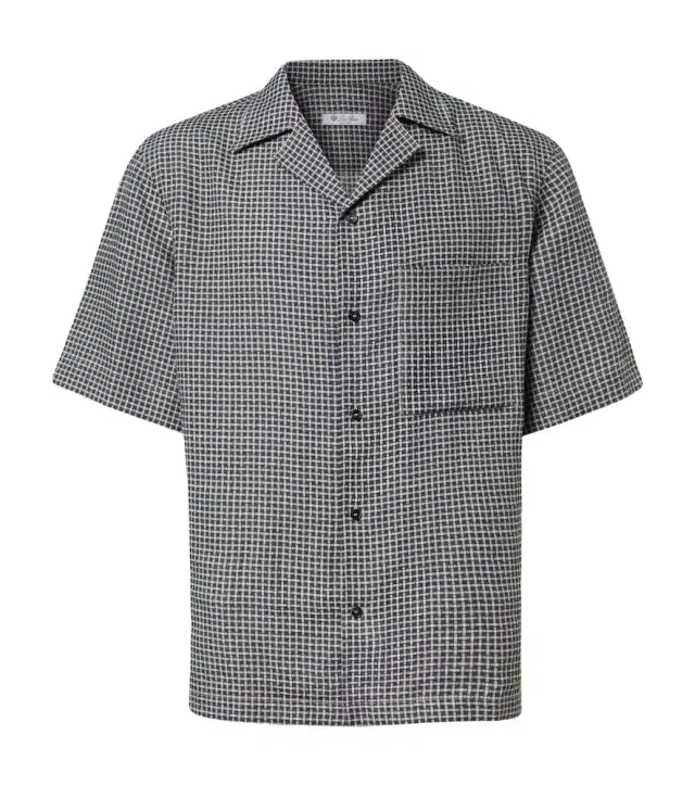 Loro Piana Checked linen shirt