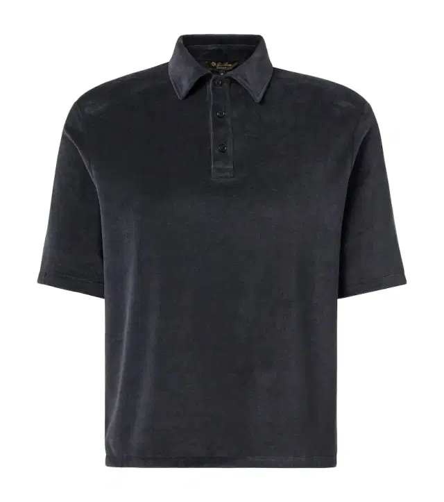 Loro Piana Murano cotton and silk velour polo shirt