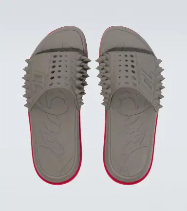 Christian Louboutin Take It Easy perforated spiked slides | Thumbnail 2