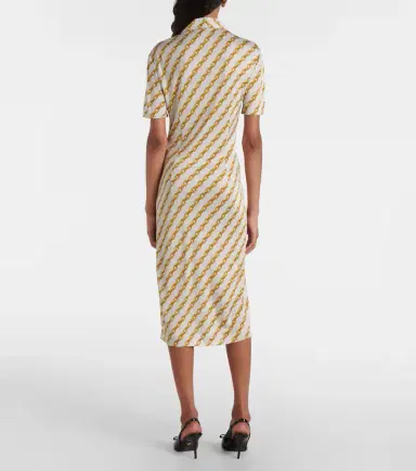 Versace Chain Stripe satin shirt dress | Thumbnail 2