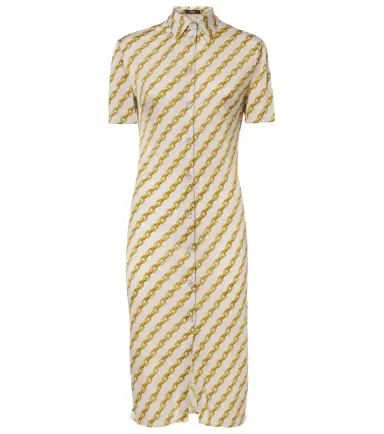 Versace Chain Stripe satin shirt dress | Thumbnail 1