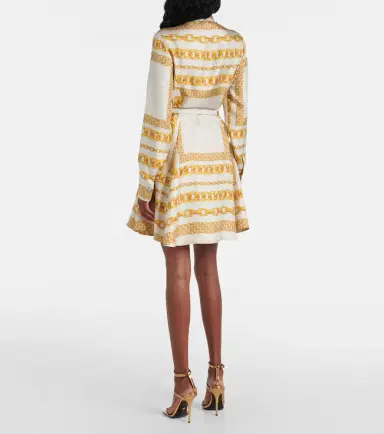 Versace Treasure silk twill shirt dress | Thumbnail 3 Versace Treasure silk twill shirt dress | Thumbnail 3
