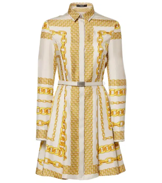 Versace Treasure silk twill shirt dress