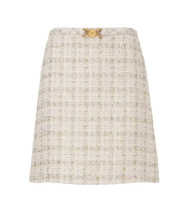 Versace Embellished tweed miniskirt