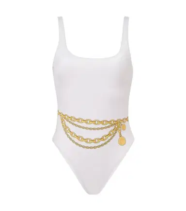 Versace Chain-detail printed swimsuit | Thumbnail 1