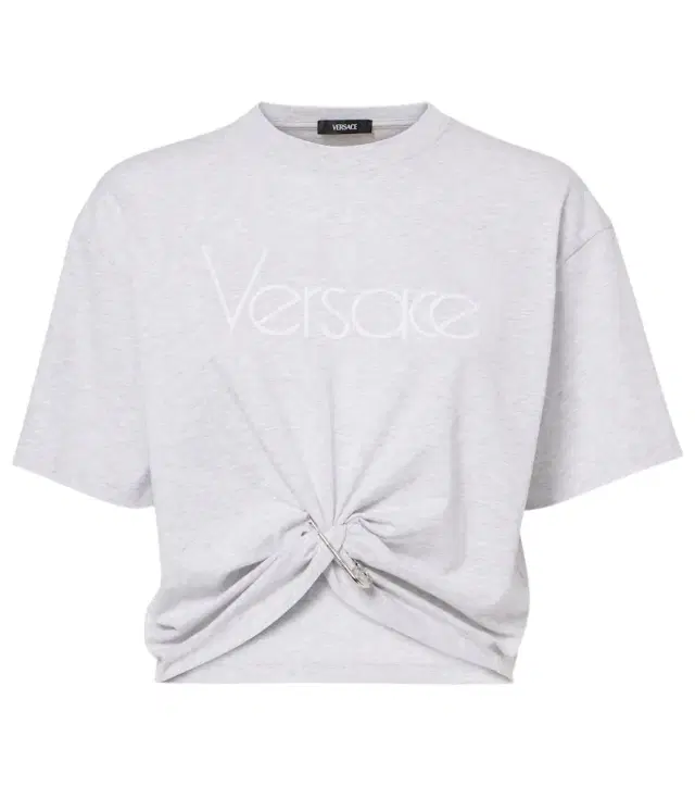 Versace 1978 Re-Edition logo cotton crop top