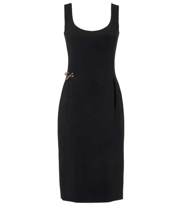 Versace Safety Pin cady midi dress