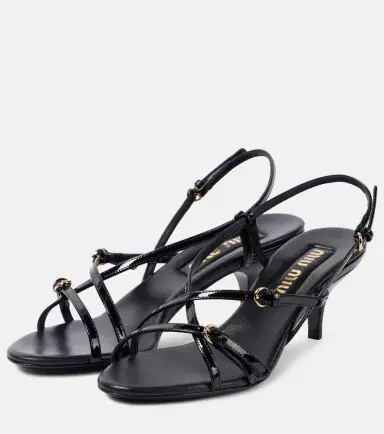 Miu Miu 55 patent leather sandals | Thumbnail 3 Miu Miu 55 patent leather sandals | Thumbnail 3