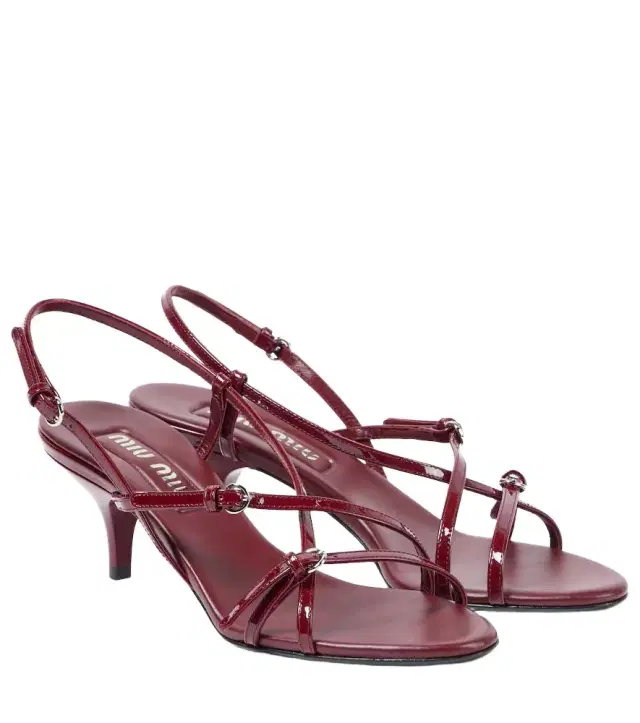 55 patent leather sandals