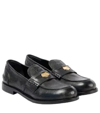 Miu Miu Leather penny loafers | Thumbnail 1 Miu Miu Leather penny loafers | Thumbnail 1