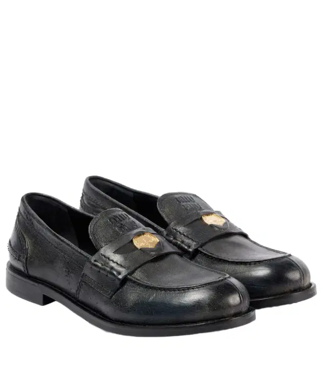 Leather penny loafers