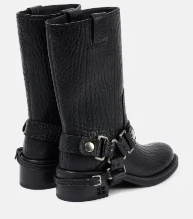 Miu Miu Leather biker boots | Thumbnail 4