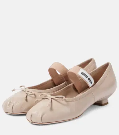 Miu Miu Mj leather ballet flats | Thumbnail 2