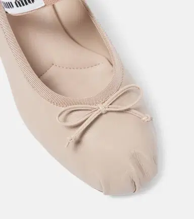 Miu Miu Mj leather ballet flats | Thumbnail 3