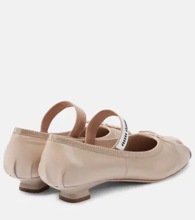 Miu Miu Mj leather ballet flats | Thumbnail 4