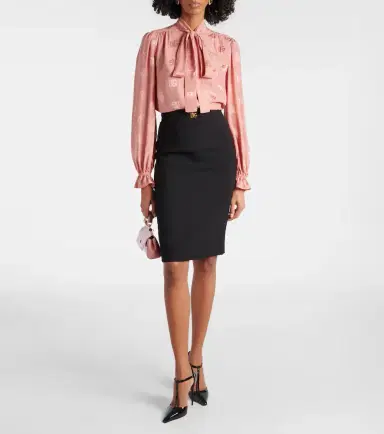 Dolce & Gabbana DG virgin wool pencil skirt | Thumbnail 4