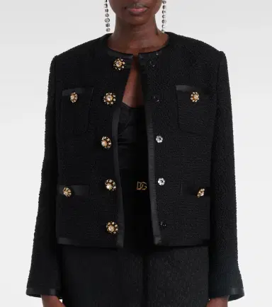 Dolce & Gabbana Wool and silk-blend tweed jacket | Thumbnail 5