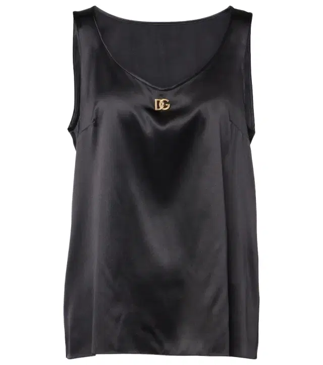 Dolce & Gabbana DG silk-blend satin tank top