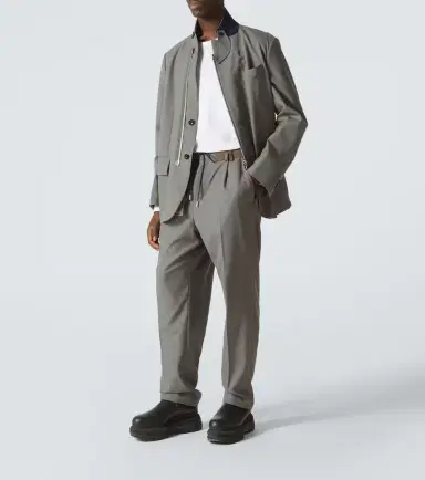 Sacai Mid-rise wide-leg pants | Thumbnail 2