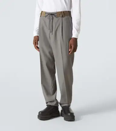 Sacai Mid-rise wide-leg pants | Thumbnail 3