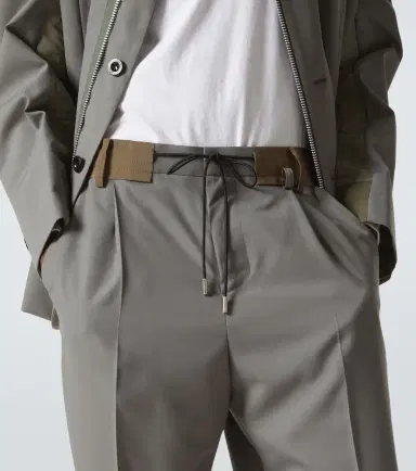 Sacai Mid-rise wide-leg pants | Thumbnail 4
