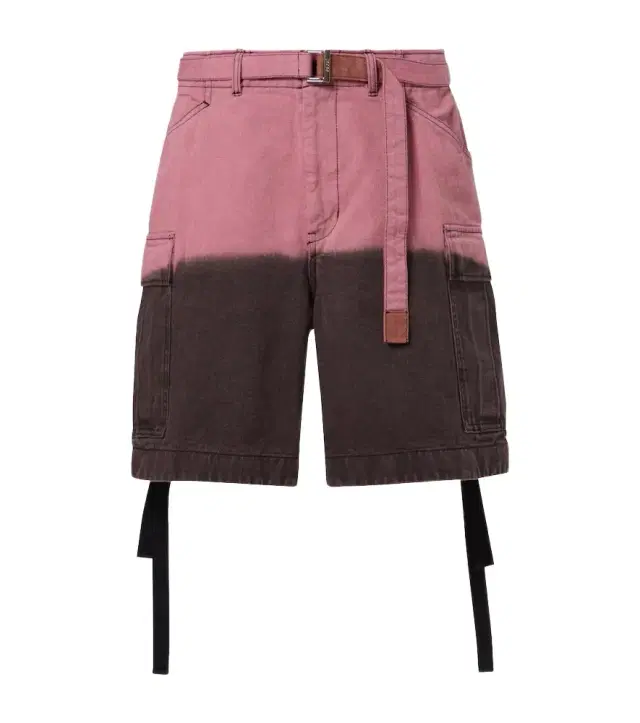 Ombré cotton cargo shorts