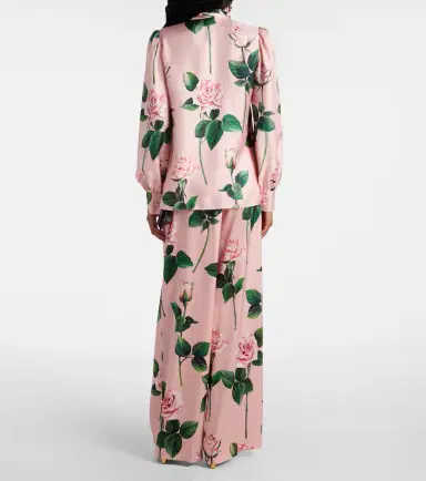 Dolce & Gabbana Floral tie-neck silk satin blouse | Thumbnail 5